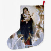 ザヴァージンwith Angels by William Adolphe Bouguere ラージクリスマスストッキング (裏面)
