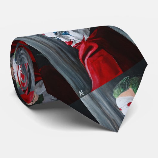 ザヴィラズバイ絵を描アルフレッドキツネ ネクタイ (ロール)