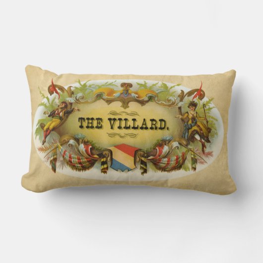 ザヴィラードハバナヴィンテージシガーボックスデザイン ランバークッション (正面)
