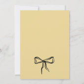 ザヴィンテージイエローブラックボウベイビーシャワー 招待状 (裏面)