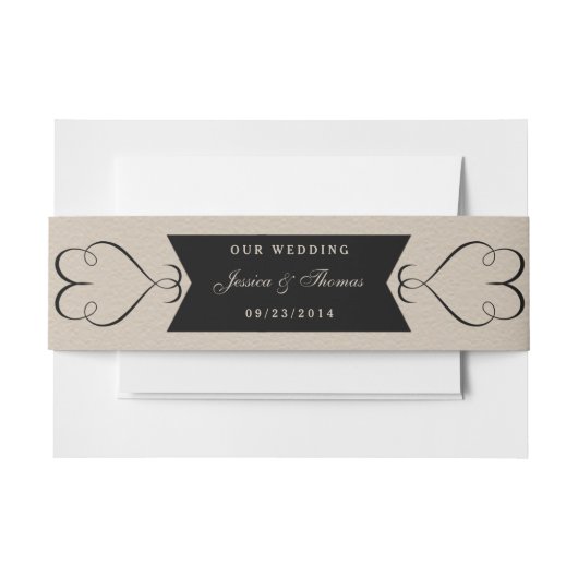 ザヴィンテージウェディングコレクション 招待状ベリーバンド (正面例)