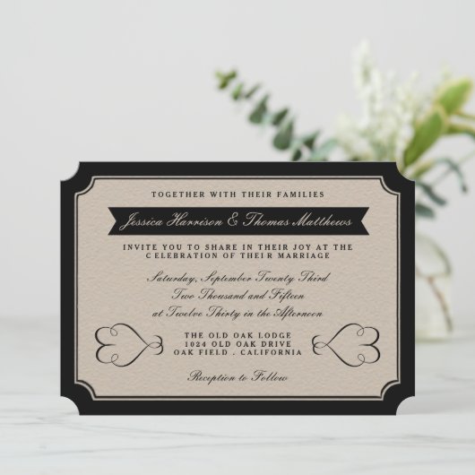 ザヴィンテージウェディングコレクション 招待状 (スタンド正面)