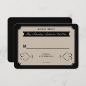 ザヴィンテージウェディングコレクションRSVPカード 出欠カード (正面/裏面)