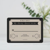 ザヴィンテージウェディングコレクションRSVPカード 出欠カード (スタンド正面)