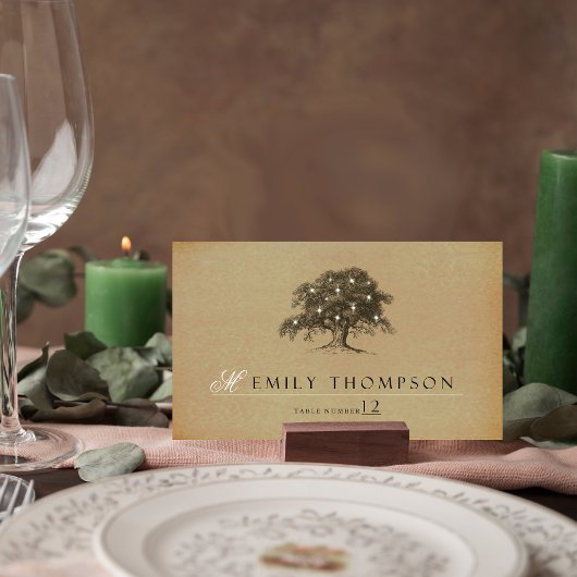 ザヴィンテージオールドオーク結婚ツリーズコレクション プレイスカード