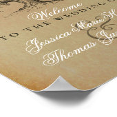 ザヴィンテージオールドオーク結婚ツリーズコレクション ポスター (角)