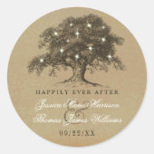 ザヴィンテージオールドオーク結婚ツリーズコレクション ラウンドシール (正面)