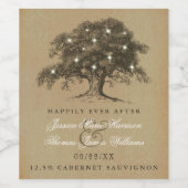 ザヴィンテージオールドオーク結婚ツリーズコレクション ワインラベル (シングルラベル)