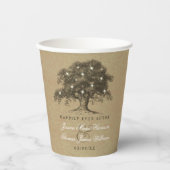 ザヴィンテージオールドオーク結婚ツリーズコレクション 紙コップ (正面)