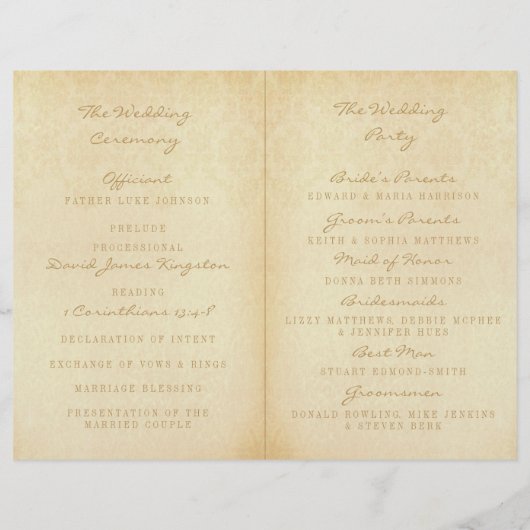 ザヴィンテージグラム金ゴールドダマスクウェディングコレクション (裏面)