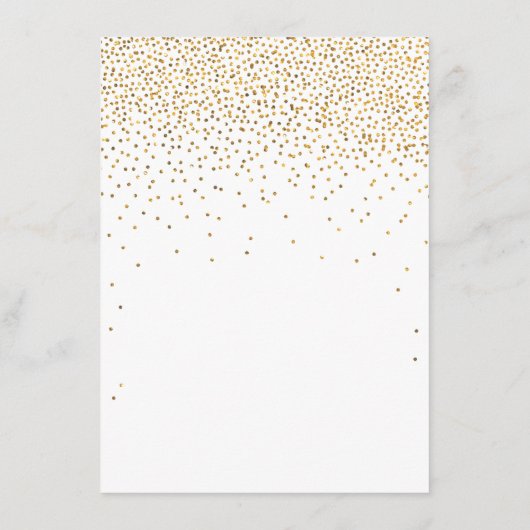 ザヴィンテージグラム金ゴールド結婚紙吹雪コレクション アドバイスカード (裏面)