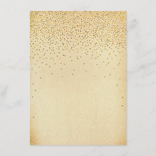 ザヴィンテージグラム金ゴールド結婚紙吹雪コレクション アドバイスカード (裏面)