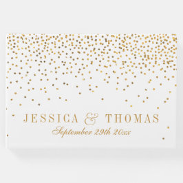 ザヴィンテージグラム金ゴールド結婚紙吹雪コレクション ゲストブック