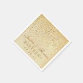 ザヴィンテージグラム金ゴールド結婚紙吹雪コレクション スタンダードカクテルナプキン (角)