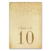 ザヴィンテージグラム金ゴールド結婚紙吹雪コレクション テーブルナンバー (正面)