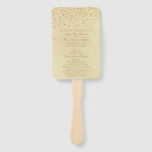 ザヴィンテージグラム金ゴールド結婚紙吹雪コレクション ハンドファン (正面)