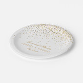 ザヴィンテージグラム金ゴールド結婚紙吹雪コレクション ペーパープレート (アングル)