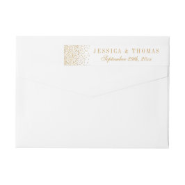 ザヴィンテージグラム金ゴールド結婚紙吹雪コレクション ラップアラウンドラベル