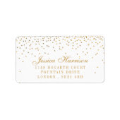 ザヴィンテージグラム金ゴールド結婚紙吹雪コレクション ラベル (正面)