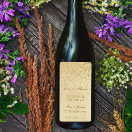 ザヴィンテージグラム金ゴールド結婚紙吹雪コレクション ラベル