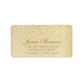 ザヴィンテージグラム金ゴールド結婚紙吹雪コレクション ラベル (正面)