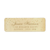 ザヴィンテージグラム金ゴールド結婚紙吹雪コレクション ラベル (正面)