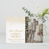 ザヴィンテージグラム金ゴールド結婚紙吹雪コレクション 案内状 (スタンド正面)