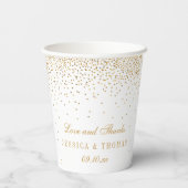ザヴィンテージグラム金ゴールド結婚紙吹雪コレクション 紙コップ (裏面)