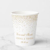 ザヴィンテージグラム金ゴールド結婚紙吹雪コレクション 紙コップ (正面)