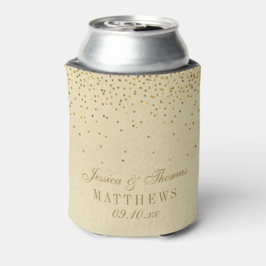 ザヴィンテージグラム金ゴールド結婚紙吹雪コレクション 缶クーラー (缶裏面)