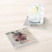 ザヴィンテージレディー花瓶+モノグラム ガラスコースター (アングル)