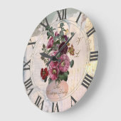 ザヴィンテージレディー花瓶+モノグラム ラージ壁時計 (傾斜)