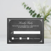 ザヴィンテージ結婚結婚シャルボードコレクション 出欠カード (スタンド正面)