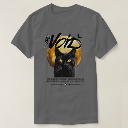 ザヴォイド黒猫Tシャツ Tシャツ (デザイン正面)