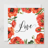 ザーズ結婚お祝いレッドポピーリース 招待状 (裏面)