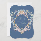 ザーズ結婚リージェンシーエレガントダスティブルー招待状 (裏面)