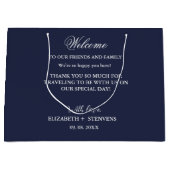 ザーズ航海の結婚ウェルカムバッグホテルバッグ ラージペーパーバッグ (正面)