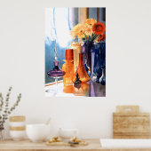 「ザールの宝石」アートガラスの水彩画 ポスター (キッチン)