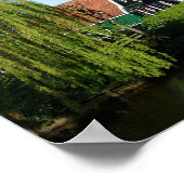 ザーンセシャンオランダ木材ハウス緑と赤 ポスター (角)