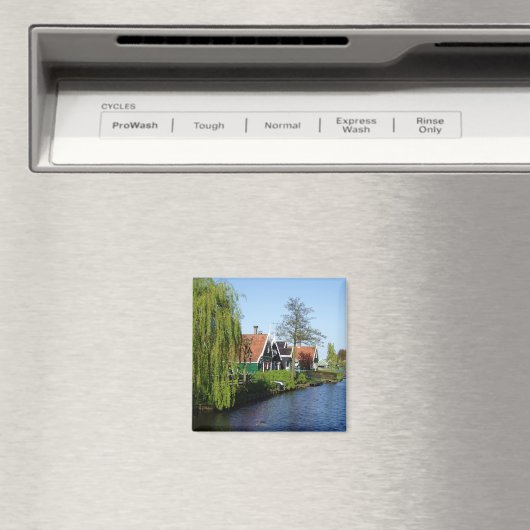 ザーンセシャンオランダ木材ハウス緑と赤 マグネット (インサイチュ (食洗機))