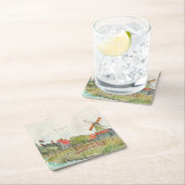 ザーンセシャンザアンダムオランダウォーターカラーポステ スクエアペーパーコースター (インサイチュ)