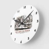 ザ不機嫌ティーパーティー(アリス不機嫌ハッタールイス・キャロル) ラウンド壁時計 (傾斜)