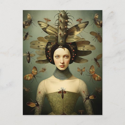 ザ不気味なレトロのバグレディ ポストカード (正面)