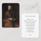 ザ使徒セントバーソロミュー祈りの言葉カード 名刺 (正面/裏面)