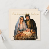 ザ出生クリスマスグリーティング カード (正面/裏面インサイチュ)