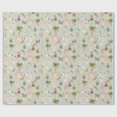 ザ出生クリスマスホリデーセージ ラッピングペーパー (フラット)