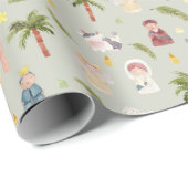 ザ出生クリスマスホリデーセージ ラッピングペーパー (ロールコーナー)