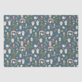 ザ出生クリスマスホリデーネイビー 薄葉紙