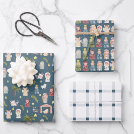 ザ出生クリスマス休暇の海軍 ラッピングペーパーシート