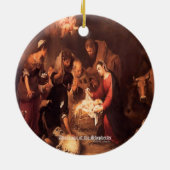 ザ出生羊飼い1668聖なる書物、 経典 セラミックオーナメント (裏面)